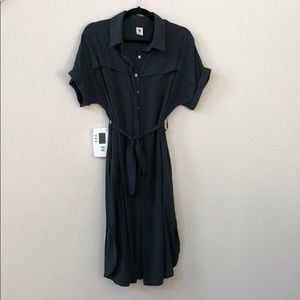 Shirt Dress with Belt Tie